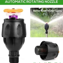 Rotating Tripod Sprinkler, 360 Degree Rotating Tripod Sprinkler, Garden Watering Irrigation System Tripod Automatic Rotating Sprinkler