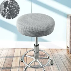 Round Bar Stool Seat Covers Washable Stool Cushion Slipcover Elastic Bar Chair Covers for Coffe Party Bar Restrant