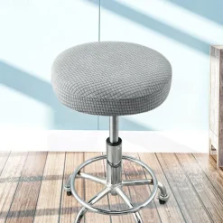 Round Bar Stool Seat Covers Washable Stool Cushion Slipcover Elastic Bar Chair Covers for Coffe Party Bar Restrant