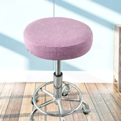 Round Bar Stool Seat Covers Washable Stool Cushion Slipcover Elastic Bar Chair Covers for Coffe Party Bar Restrant