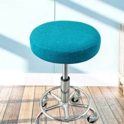 Round Bar Stool Seat Covers Washable Stool Cushion Slipcover Elastic Bar Chair Covers for Coffe Party Bar Restrant