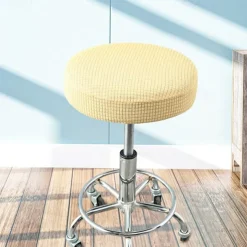 Round Bar Stool Seat Covers Washable Stool Cushion Slipcover Elastic Bar Chair Covers for Coffe Party Bar Restrant