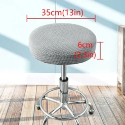 Round Bar Stool Seat Covers Washable Stool Cushion Slipcover Elastic Bar Chair Covers for Coffe Party Bar Restrant