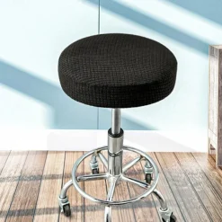 Round Bar Stool Seat Covers Washable Stool Cushion Slipcover Elastic Bar Chair Covers for Coffe Party Bar Restrant