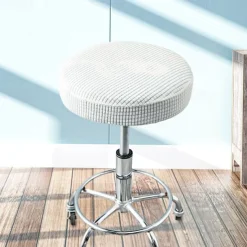 Round Bar Stool Seat Covers Washable Stool Cushion Slipcover Elastic Bar Chair Covers for Coffe Party Bar Restrant