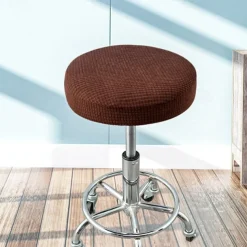Round Bar Stool Seat Covers Washable Stool Cushion Slipcover Elastic Bar Chair Covers for Coffe Party Bar Restrant