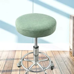 Round Bar Stool Seat Covers Washable Stool Cushion Slipcover Elastic Bar Chair Covers for Coffe Party Bar Restrant
