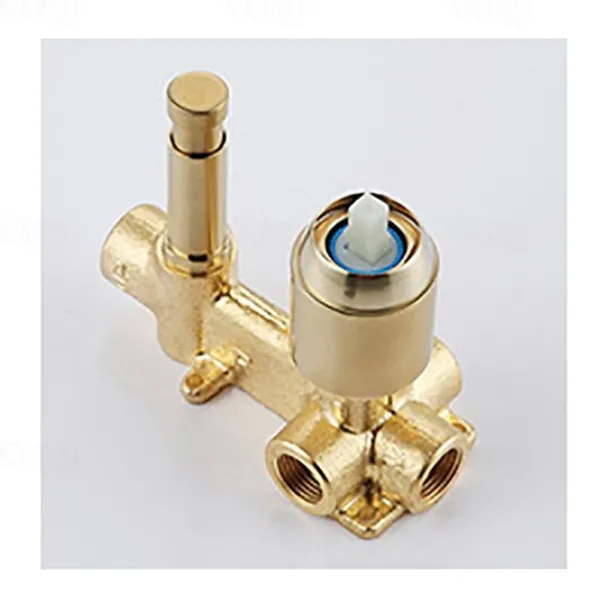 Round Golden Shower System Faucet Set Rainfall Shower Head 8 inch, Rough In Valve and Trim Kit Combo Kit, High Pressure Heldhead Wall Mounted for Bath Bathroom