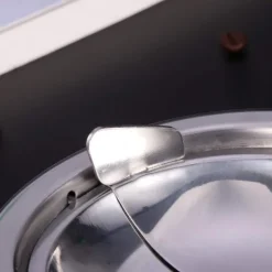 Round Push Down Ashtray Stainless Steel Ash Container Pocket Ashtray Outdoor Tabletop Ashtrays Decorative Wind Resistant Cigarette Ash Holder Desktop Ornament for Home Bar