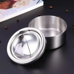 Round Push Down Ashtray Stainless Steel Ash Container Pocket Ashtray Outdoor Tabletop Ashtrays Decorative Wind Resistant Cigarette Ash Holder Desktop Ornament for Home Bar