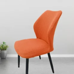Round Seat Cover Curved Back Chair Covers Thickened Dining Chair Slipcover Stretch Seat Cover Washable Chair Protector for Dining Room Hotel Restauran