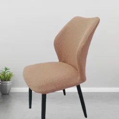 Round Seat Cover Curved Back Chair Covers Thickened Dining Chair Slipcover Stretch Seat Cover Washable Chair Protector for Dining Room Hotel Restauran