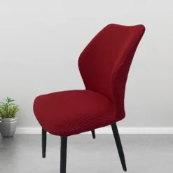 Round Seat Cover Curved Back Chair Covers Thickened Dining Chair Slipcover Stretch Seat Cover Washable Chair Protector for Dining Room Hotel Restauran