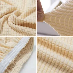 Round Seat Cover Curved Back Chair Covers Thickened Dining Chair Slipcover Stretch Seat Cover Washable Chair Protector for Dining Room Hotel Restauran