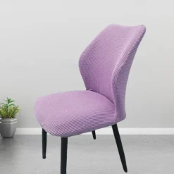 Round Seat Cover Curved Back Chair Covers Thickened Dining Chair Slipcover Stretch Seat Cover Washable Chair Protector for Dining Room Hotel Restauran
