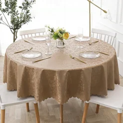 Round Table Cloth Vinyl Tablecloth Wipe Clean Spring Tablecloth Oilcloth Farmhouse Outdoor Picnic Cloth Table Cover For Wedding Dining