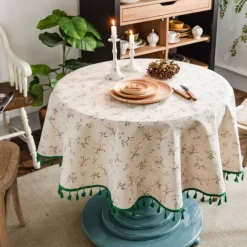 Round Tablecloths Elegant and Durable Table Covers Perfect for Dining and Kitchen Tables Ideal for Everyday Use or Special Occasions