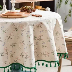 Round Tablecloths Elegant and Durable Table Covers Perfect for Dining and Kitchen Tables Ideal for Everyday Use or Special Occasions