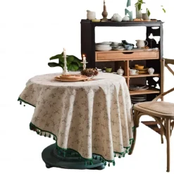 Round Tablecloths Elegant and Durable Table Covers Perfect for Dining and Kitchen Tables Ideal for Everyday Use or Special Occasions