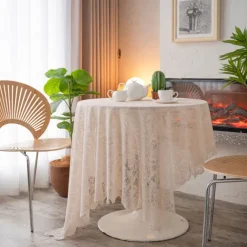 Round Tablecloths Elegant and Durable Table Covers Perfect for Dining and Kitchen Tables Ideal for Everyday Use or Special Occasions