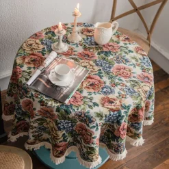 Round Tablecloths Elegant and Durable Table Covers Perfect for Dining and Kitchen Tables Ideal for Everyday Use or Special Occasions