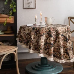 Round Tablecloths Elegant and Durable Table Covers Perfect for Dining and Kitchen Tables Ideal for Everyday Use or Special Occasions