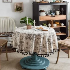 Round Tablecloths Elegant and Durable Table Covers Perfect for Dining and Kitchen Tables Ideal for Everyday Use or Special Occasions