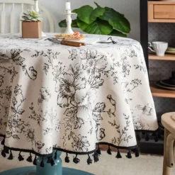 Round Tablecloths Elegant and Durable Table Covers Perfect for Dining and Kitchen Tables Ideal for Everyday Use or Special Occasions