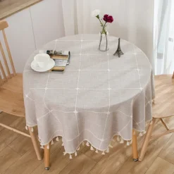 Round Tablecloths Elegant and Durable Table Covers Perfect for Dining and Kitchen Tables Ideal for Everyday Use or Special Occasions