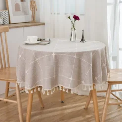 Round Tablecloths Elegant and Durable Table Covers Perfect for Dining and Kitchen Tables Ideal for Everyday Use or Special Occasions