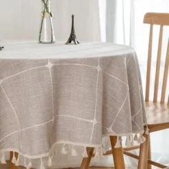 Round Tablecloths Elegant and Durable Table Covers Perfect for Dining and Kitchen Tables Ideal for Everyday Use or Special Occasions