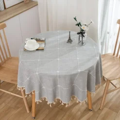Round Tablecloths Elegant and Durable Table Covers Perfect for Dining and Kitchen Tables Ideal for Everyday Use or Special Occasions