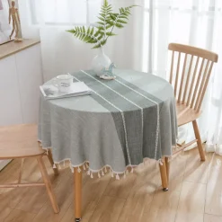 Round Tablecloths Elegant and Durable Table Covers Perfect for Dining and Kitchen Tables Ideal for Everyday Use or Special Occasions