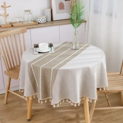 Round Tablecloths Elegant and Durable Table Covers Perfect for Dining and Kitchen Tables Ideal for Everyday Use or Special Occasions