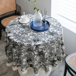 Round Tablecloths Elegant and Durable Table Covers Perfect for Dining and Kitchen Tables Ideal for Everyday Use or Special Occasions
