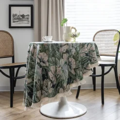 Round Tablecloths Elegant and Durable Table Covers Perfect for Dining and Kitchen Tables Ideal for Everyday Use or Special Occasions