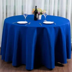 Round Tablecloths Fabric Table Cover Linens for Wedding Party Polyester Reception Banquet Events Kitchen Dining