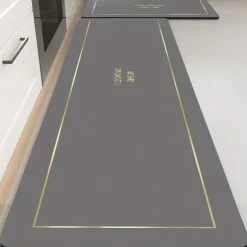 Rubber Backing Kitchen Floor Mat Non-slip Waterproof Oil-proof Kitchen Rugs Super Absorbent Quick Dry Bathroom Mats Washable Indoor Door Mat Home Decor Room Runner Rugs