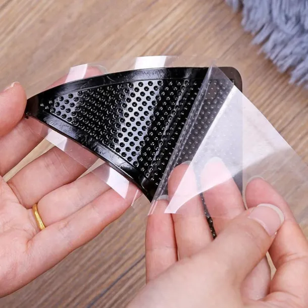 Rug Grippers 4 Pcs Triangle Non Slip Washable Rug Gripper Reusable Removable Anti Curling for Kitchen Rug Area Rug Livingroom Bedroom