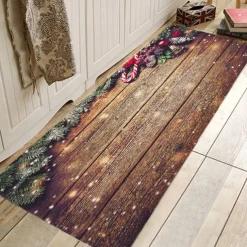 Rug Runner Colour Stripe Floor Mat Door Mat Hallway Carpets Area Rugs Washable for Bedroom Living Room Kitchen Bathroom Anti-Slip Floor Mats Wood lines