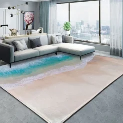 Rug Seawater Floor Mat Anti-Slip Door Mat Hallway Carpets Area Rugs Washable for Bedroom Living Room Kitchen Bathroom