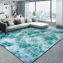 Rug Seawater Floor Mat Anti-Slip Door Mat Hallway Carpets Area Rugs Washable for Bedroom Living Room Kitchen Bathroom