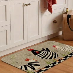 Rustic Chicken Kitchen Mat Non-Slip Rug Indoor Outdoor Mat Bedroom Decor Bathroom Mat Entrance Rug Door Mat