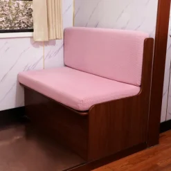 RV Dinette Cushion Covers Stretch Corn Velvet RV Cushion Covers - Elastic Sofa Seat Slipcovers for Camper - Comfortable and Durable for Camping and RV Furniture