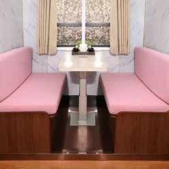 RV Dinette Cushion Covers Stretch Corn Velvet RV Cushion Covers - Elastic Sofa Seat Slipcovers for Camper - Comfortable and Durable for Camping and RV Furniture