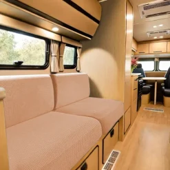 RV Dinette Cushion Covers Stretch Corn Velvet RV Cushion Covers - Elastic Sofa Seat Slipcovers for Camper - Comfortable and Durable for Camping and RV Furniture