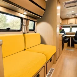 RV Dinette Cushion Covers Stretch Corn Velvet RV Cushion Covers - Elastic Sofa Seat Slipcovers for Camper - Comfortable and Durable for Camping and RV Furniture