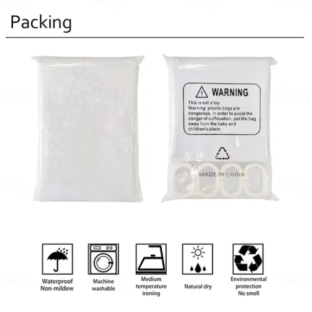 Sage Green Shower Curtain with Hooks Waterproof 180cm*180cm(70"*70")for Bathroom Liner Bath Decor Textured Fabric Shower Curtain Sets Machine Washable