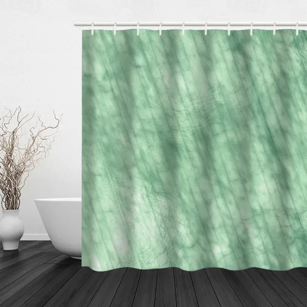 Sage Green Shower Curtain with Hooks Waterproof 180cm*180cm(70"*70")for Bathroom Liner Bath Decor Textured Fabric Shower Curtain Sets Machine Washable