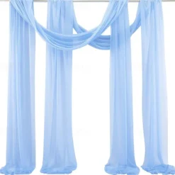 Sage Green Wedding Arch Drapes Chiffon Fabric Drapery Sheer Backdrop Curtains for Party Ceremony Arch Stage Decorations